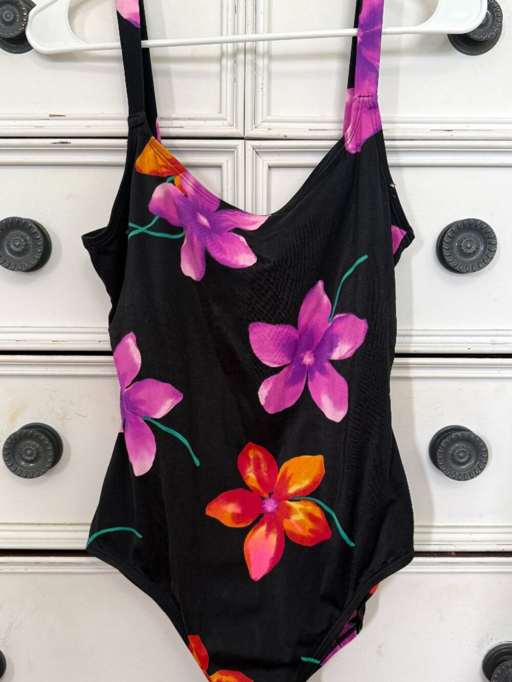 Beach Cabana floral one piece swim suit size Junior 1X